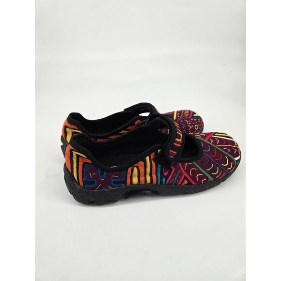 Kuna Prints Molas Art Shoes Vegan Mary Jane Flat Handcrafted Sz 36 US 5.5 - Picture 5 of 9